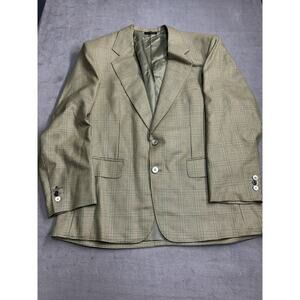 Loro Piana Blazer Mens 42 Green Plaid Cashmere Wool Silk Made Italy Sport Coat